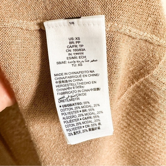 Amazon Essentials Women's Lightweight Longer Length Open Cardigan Sweater Tan XS - Picture 9 of 9